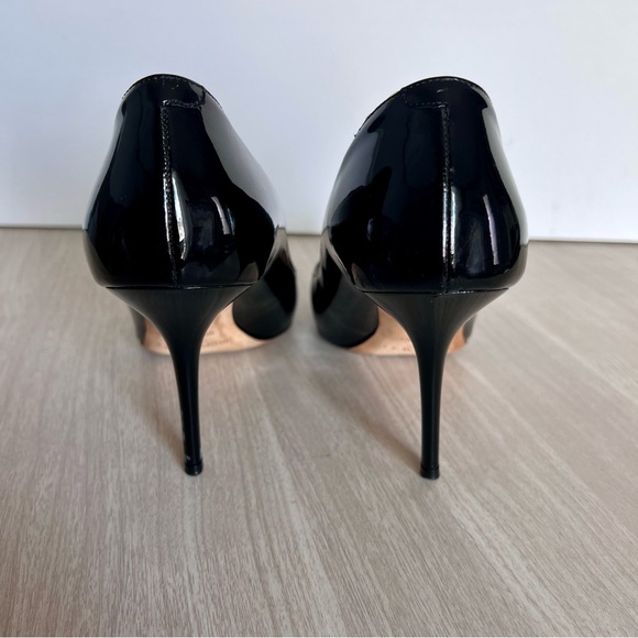 Jimmy Choo Black Patent Leather Stiletto Pumps Preppy Classic EU 38.5/ US 8 - Picture 6 of 15